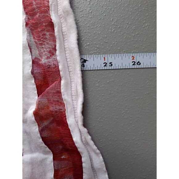 Casual Studio Womens V Neck Top M Red White Striped Short Sleeve Classiccore - Picture 7 of 7